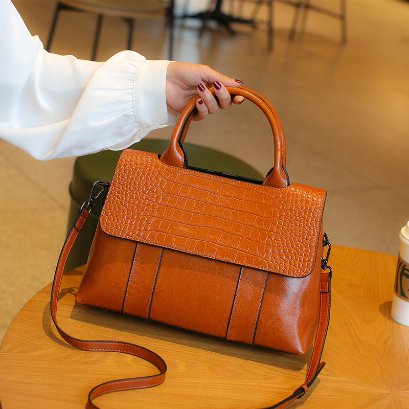 Doctor Bag Leather - Bolso cruzado de cuero auténtico de