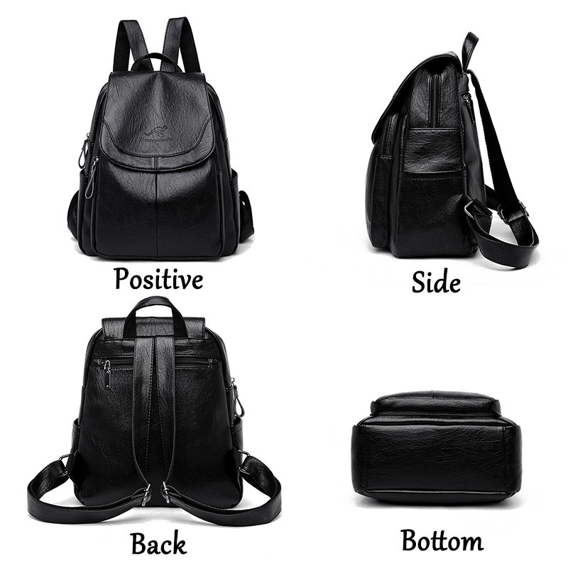 Women Bags In Sale - Mochila Vintage de Cuero Suave para