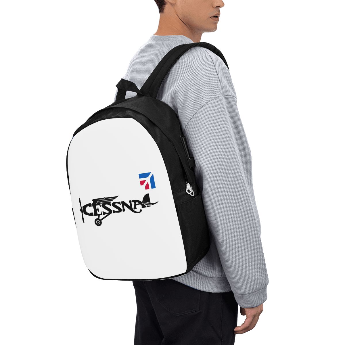 Womens Backpack - Mochila con logotipo de Cessna, bolsa