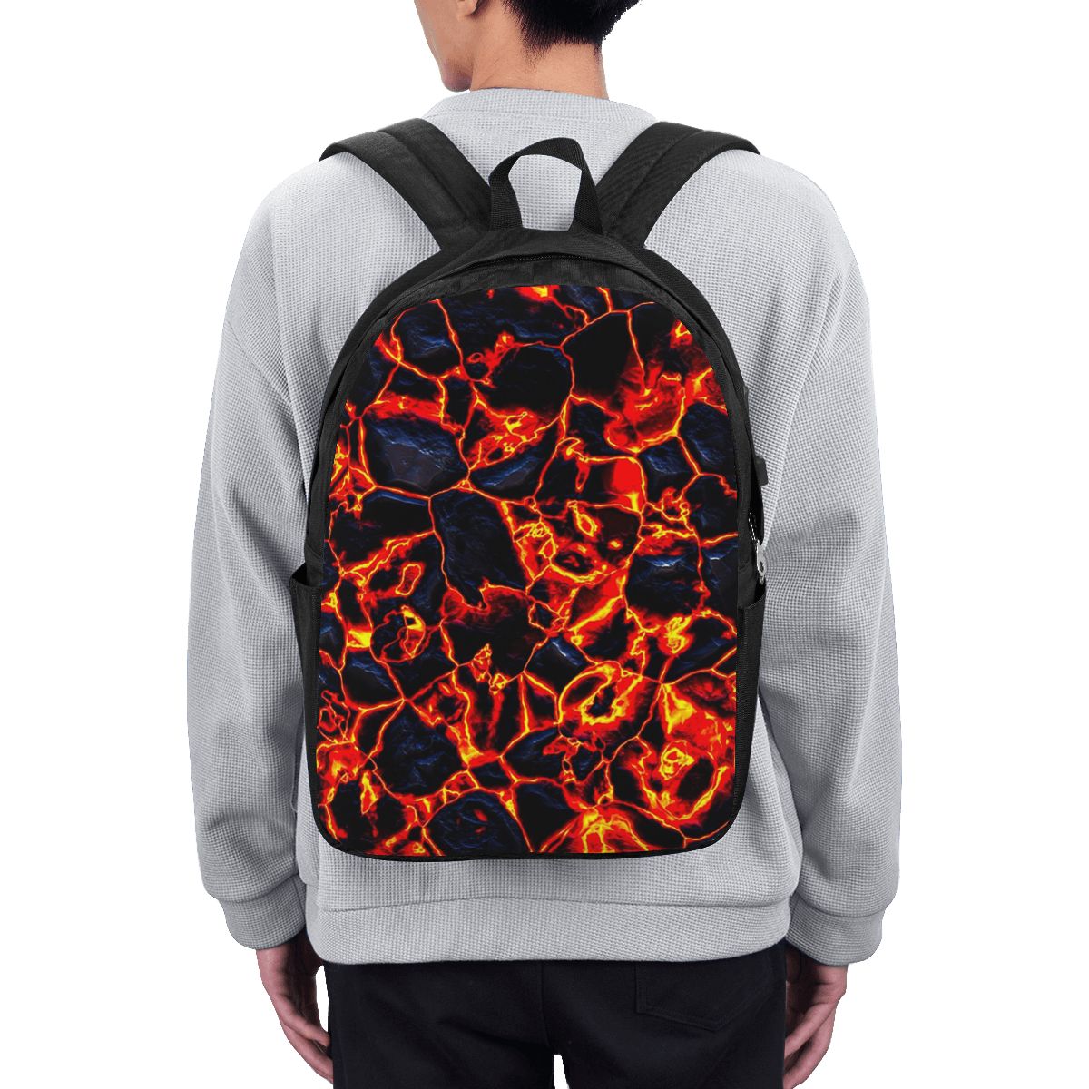 Womens Backpack - Mochila Magma Volcano Lava Fire, bolsa