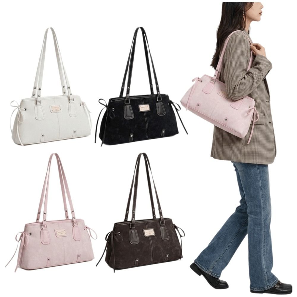 Top Handle Structured - Bolso Tote Minimalista de Piel Sintética,