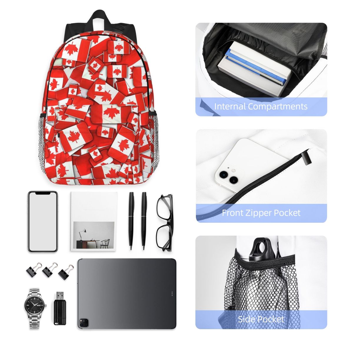 Women Bags Canada Sale - Mochila con diseño de bandera de