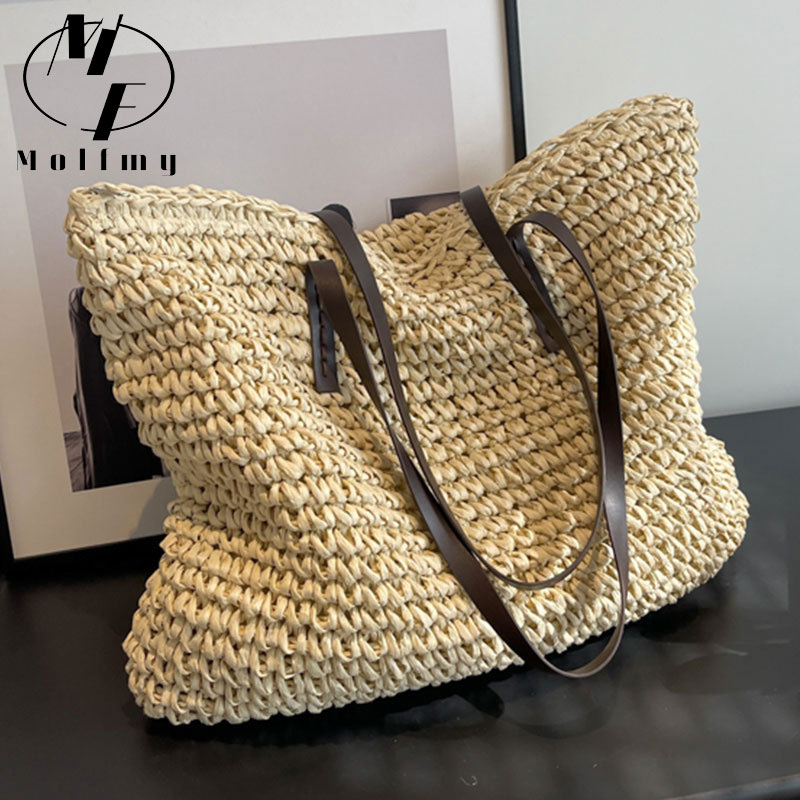 Women Bags Offers - Bolsos de mano de paja tejida,