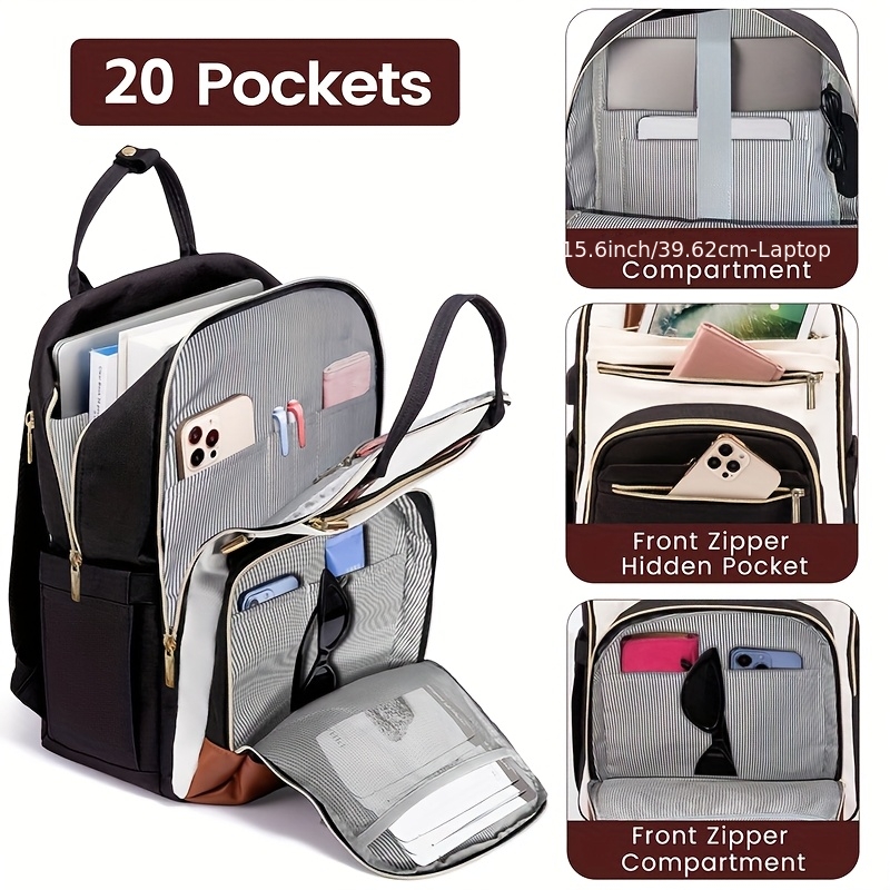 Women Bags Casual - Mochila para Portátil de Dos Tonos