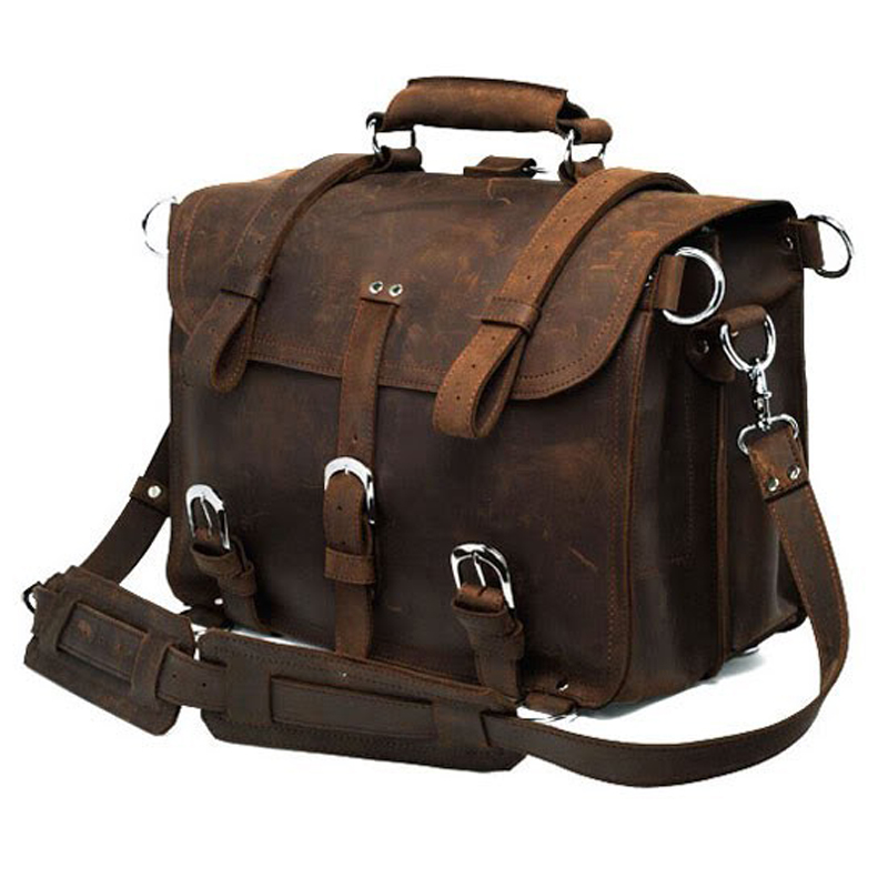 Doctor Bag Leather - Bolsa de Viaje Vintage de Cuero