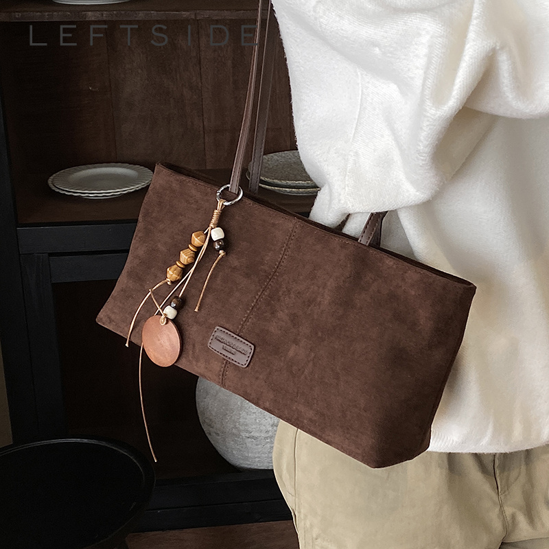 Women Bags In Trend - Bolso de Hombro Retro de Gamuza