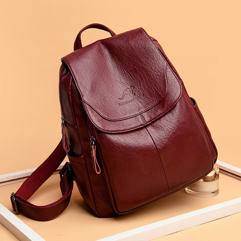 Mochila Vintage de Cuero Suave - Women Bags In Sale reseña y precio