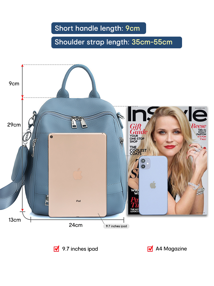 Mochila Zency de cuero genuino - Women Bags In Sale reseña y precio