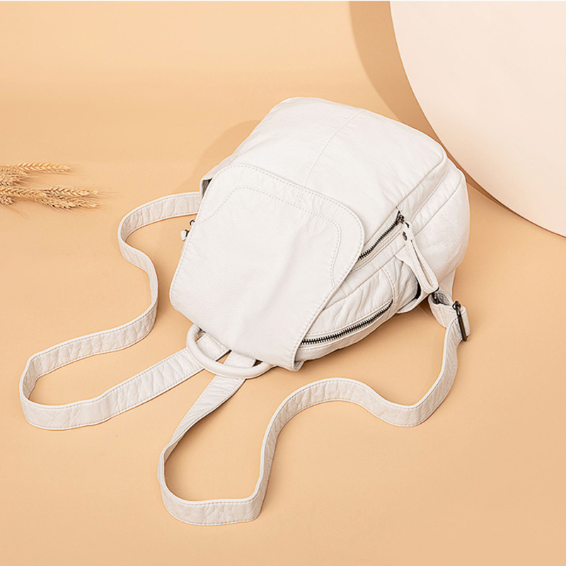 Mochila De Cuero lavado blanco - Women Bags In Sale reseña y precio