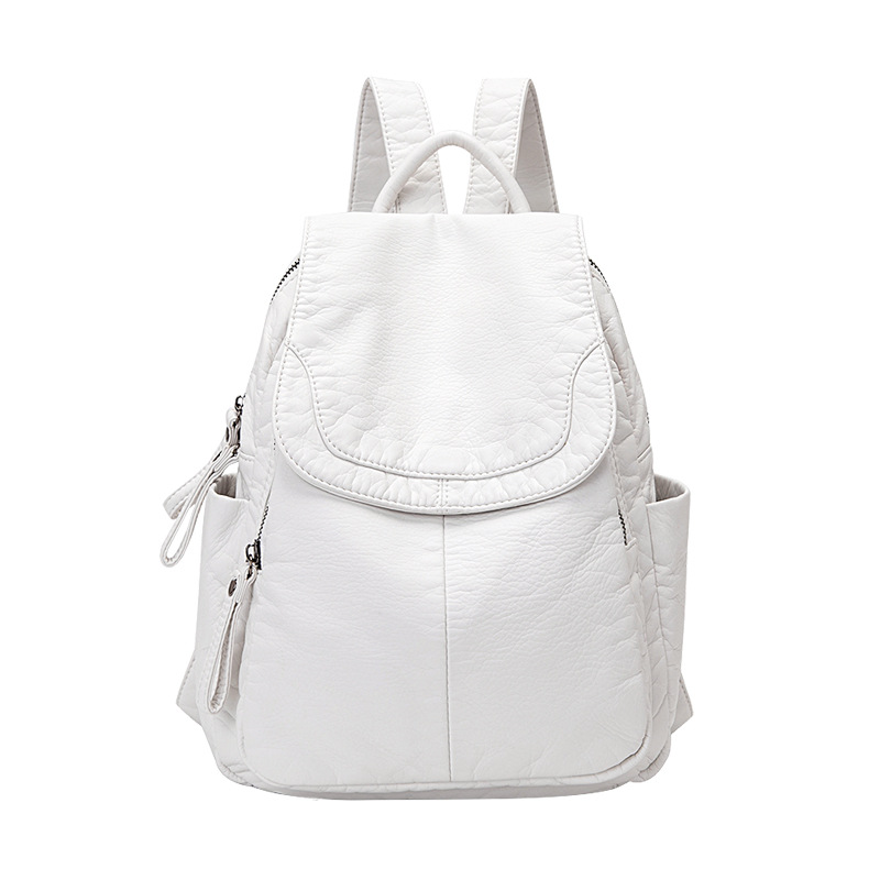 Mochila De Cuero lavado blanco - Women Bags In Sale reseña y precio