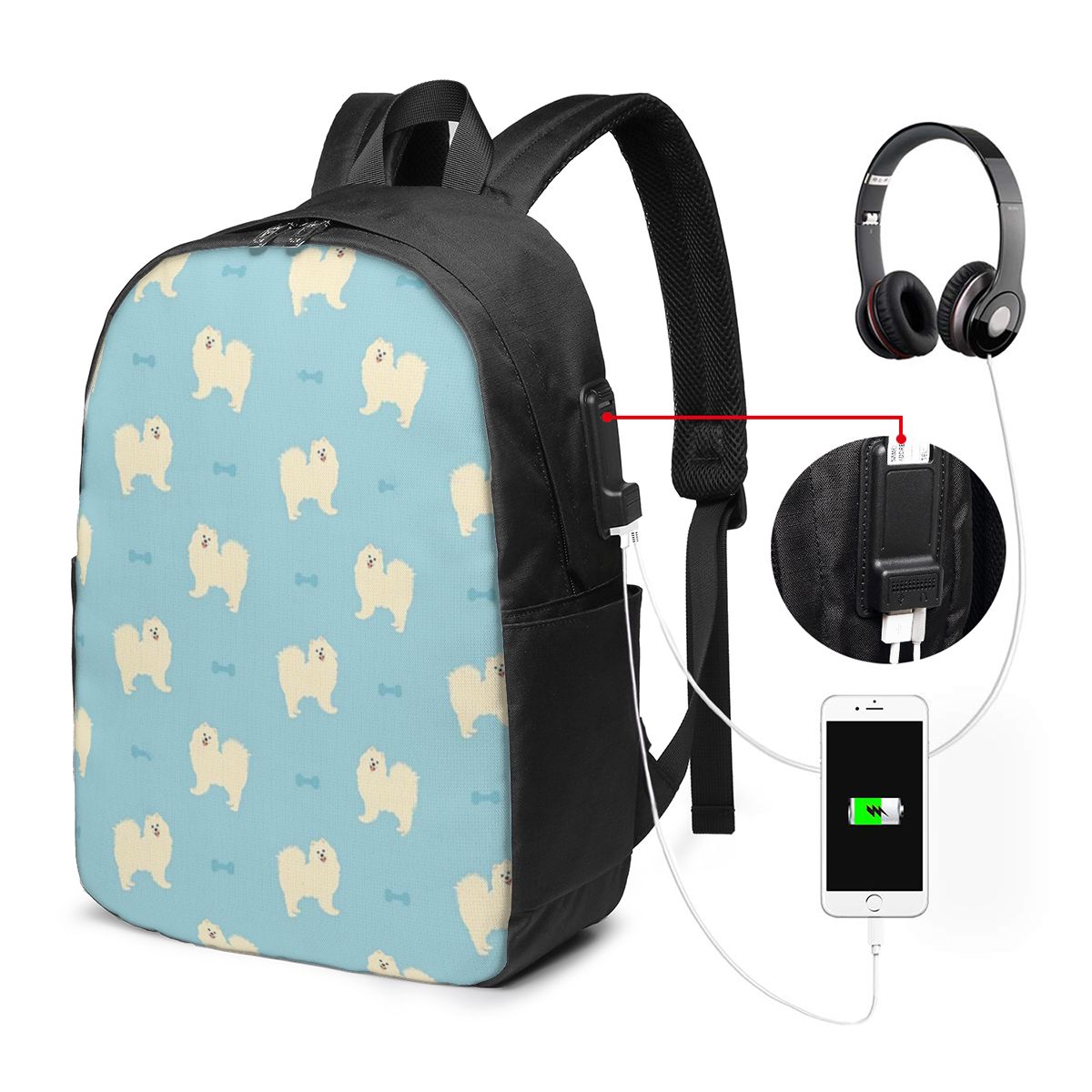 Mochila Samoyed Dog para viaje - Womens Backpack reseña y precio