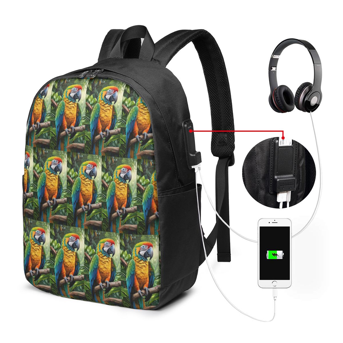 Mochila con diseño de loros ma - Womens Backpack reseña y precio